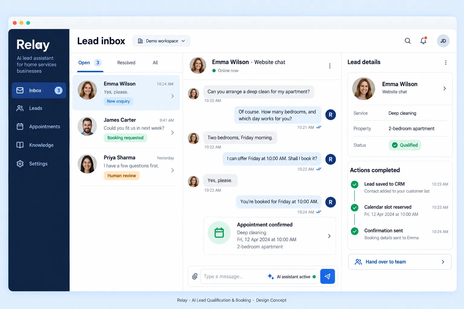 Relay CRM Lead Pipeline